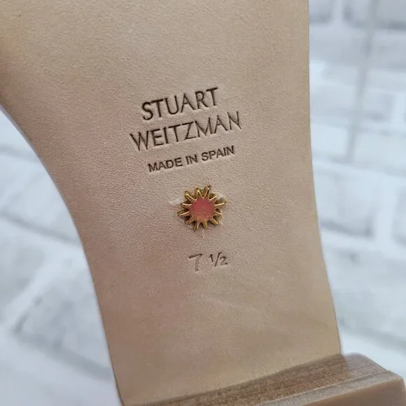NWOB Stuart Weitzman Nudist June Ankle Strap Low Block Heel Sandals Size 7.5 - Picture 6 of 7